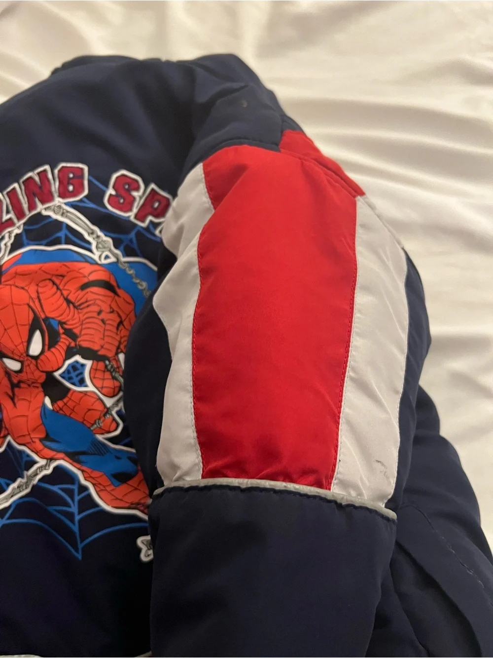 Children's Navy & Red Spider-Man Hooded Puffer Jacket